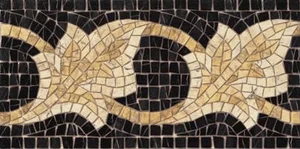 Бордюр Vives Iliada Cenefa Afrodita Negro 21,7x43,5 полированный
