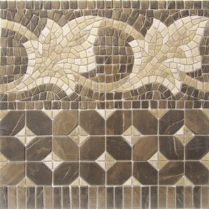 Бордюр Vives Iliada Cenefa Midas Marron 43,5x43,5 полированный