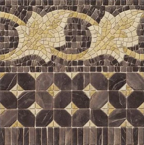 Бордюр Vives Iliada Cenefa Midas Tabaco 43,5x43,5 полированный