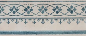Плитка Impronta (Italgraniti) Creta D Wall CD672S Stencil Aqua 30,5x72,5 сатинированная