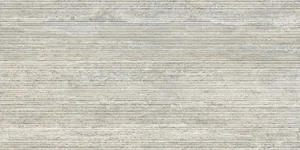 Керамогранит Impronta (Italgraniti) I Travertini Grigio Vein Cut Ribbed TR05BAR 60x120 рельефный