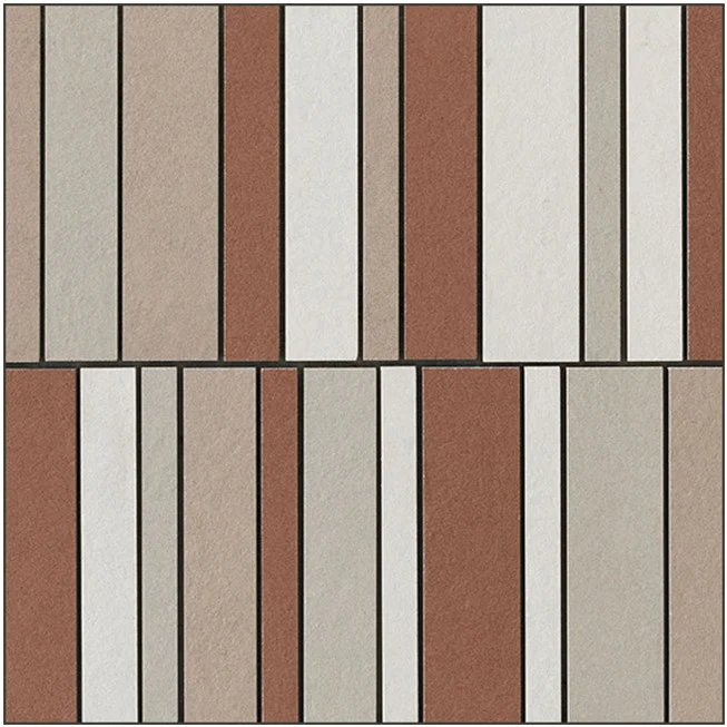 Мозаика Impronta (Italgraniti) Nuances Mos.Listelli Mix Caldo 2 NU00MLC2 30x30 матовая