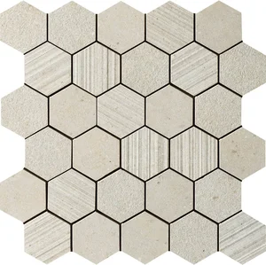 Мозаика Impronta (Italgraniti) Silver Grain Beige Mos.Esagonetta Mix SI02MESM 30x31 натуральная