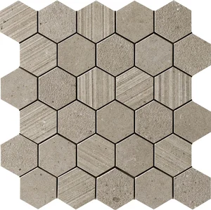 Мозаика Impronta (Italgraniti) Silver Grain Taupe Mos.Esagonetta Mix SI04MESM 30x31 натуральная