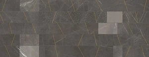 Керамогранит Impronta Lux Experience Calacatta Mont Blanc List Mix Ottone 20x120 полированный