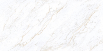 Beatrix White Glossy Golden Line