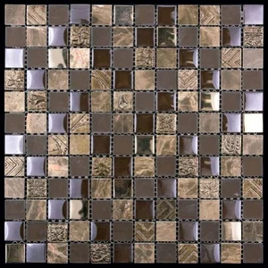 Мозаика Natural Mosaic Inka BDA-2301 (GMBD-23025) (Стекло Мрамор Агломерат) 29,8x29,8 глянцевая