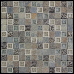 Мозаика Natural Mosaic Inka BDA-2305 (FBY-05) (Стекло Мрамор Агломерат) 29,8x29,8 глянцевая