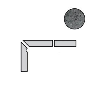Бордюр Interbau Abell Aschgrau Left 8x31 противоскользящий