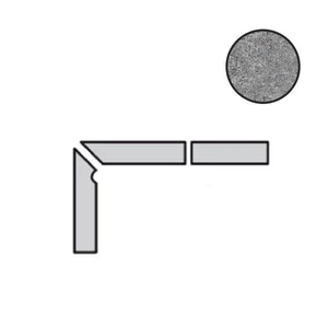 Бордюр Interbau Abell Mittelgrau Left 8x31 противоскользящий