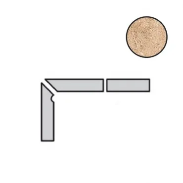Бордюр Interbau Abell Ocker Left 8x31 противоскользящий