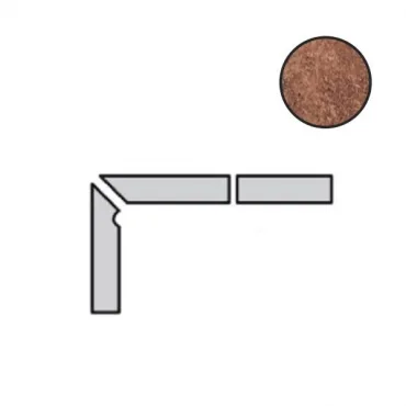 Бордюр Interbau Abell Rotbraun Left 8x31 противоскользящий