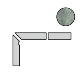 Бордюр Interbau Nature Art 119 Quarz Grau Left 8x36 матовый