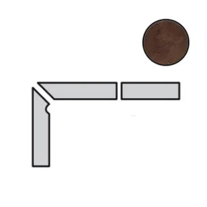 Бордюр Interbau Nature Art 124 Umbra Braun Left 8x36 матовый