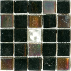 Мозаика JNJ Mosaic Интерьерные Cмеси 150x150 СК 4546G Black Pearl 15x15 глянцевая