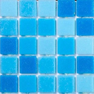 Мозаика JNJ Mosaic Интерьерные Cмеси 200x200 Deep Blue 20x20 глянцевая