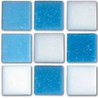 Мозаика JNJ Mosaic Интерьерные Cмеси 200x200 Light Blue 20x20 глянцевая