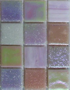 Мозаика JNJ Mosaic Интерьерные Cмеси 200x200 V-5931 Violet Pearl 20x20 глянцевая