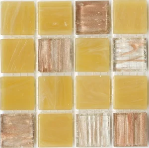Мозаика JNJ Mosaic Интерьерные Cмеси 200x200 V-J1580 Honey 20x20 глянцевая