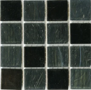 Мозаика JNJ Mosaic Интерьерные Cмеси 200x200 V-J4547 Black 20x20 глянцевая