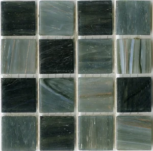 Мозаика JNJ Mosaic Интерьерные Cмеси 200x200 V-J4756 Dark Grey 20x20 глянцевая