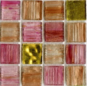 Мозаика JNJ Mosaic Интерьерные Cмеси 200x200 V-JG8060 Golden Rose 20x20 глянцевая