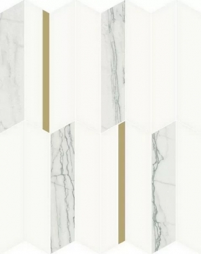 Мозаика Italon 3D Experience White Glossy Mosaico Infinity 600110000971 30,7x38,7 глянцевая