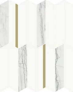 Мозаика Italon 3D Experience White Glossy Mosaico Infinity 600110000971 30,7x38,7 глянцевая