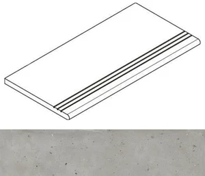 Ступень Italon Avantgarde 620040000188 Silver Закругленная Грип 30x120 натуральная