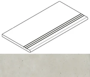 Ступень Italon Avantgarde 620040000193 Pure Закругленная Грип Левая 30x120 натуральная
