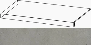 Угловая ступень Italon Avantgarde 620070002775 Iron Левая 33x120 натуральная