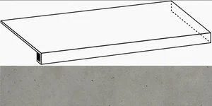 Угловая ступень Italon Avantgarde 620070002789 Iron Правая 33x160 натуральная