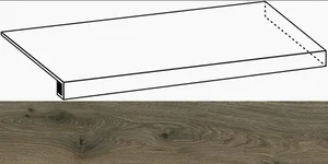 Угловая ступень Italon Avantgarde 620070002792 Pepper Правая 33x160 натуральная