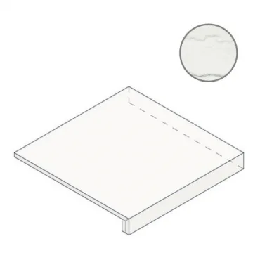 Ступень Italon Charme Advance Platinum White Scalino 120 Ang Dx 620070001999 33x120 сатинированная