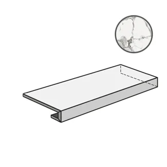 Ступень Italon Charme Evo Statuario Scalino Angolare DX 33x160 матовая