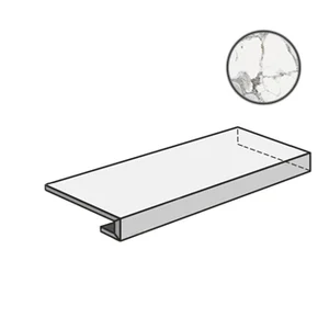 Ступень Italon Charme Evo Statuario Scalino Angolare DX 33x160 матовая
