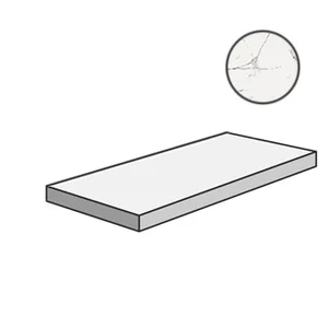 Ступень Italon Charme Evo Statuario Scalino Angolare SX 33x160 матовая