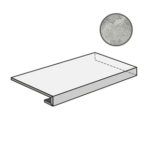 Ступень Italon Charme Extra Silver Scalino Angolare DX 33x80 матовая