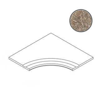 Бордюр Italon District Emerald Bordo Svasato Angolare Round 30 60x60 структурированный
