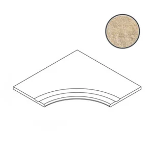 Бордюр Italon District Sand Bordo Svasato Angolare Round 30 60x60 структурированный