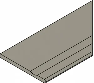 Спецэлемент Italon Fossil 620090001421 X2 Блэк бортик с выемкой закругленный Правый 30x120 структурированный