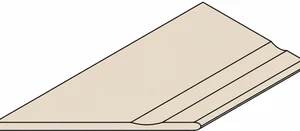 Спецэлемент Italon Fossil 620090001422 X2 Пьюр бортик с выемкой закругленный Левый 30x120 структурированный