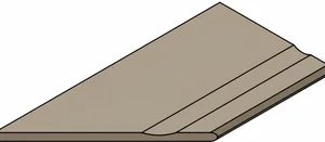 Спецэлемент Italon Fossil 620090001425 X2 Дезерт бортик с выемкой закругленный Левый 30x120 структурированный