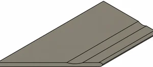 Спецэлемент Italon Fossil 620090001426 X2 Блэк бортик с выемкой закругленный Левый 30x120 структурированный