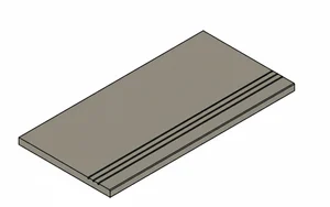 Спецэлемент Italon Fossil 620090001446 X2 Блэк бортик грип 30x120 структурированный
