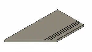 Спецэлемент Italon Fossil 620090001456 X2 Блэк бортик грип Левый 30x120 структурированный