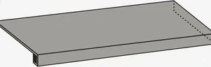 Ступень Italon Fossil 620070003055 X2 Блэк Правый 33x120 структурированная