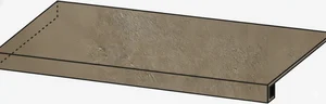 Ступень Italon Fossil 620070003059 X2 Дезерт Левый 33x120 структурированная