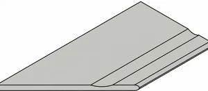 Спецэлемент Italon Magma 620090001311 X2 Сильвер бортик с выемкой закругленный Левый 30x120 структурированный