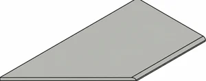 Спецэлемент Italon Magma 620090001326 X2 Сильвер бортик закруглённый Левый 30x120 структурированный